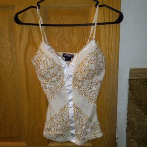 XOXO silk & lace tank top NWOT